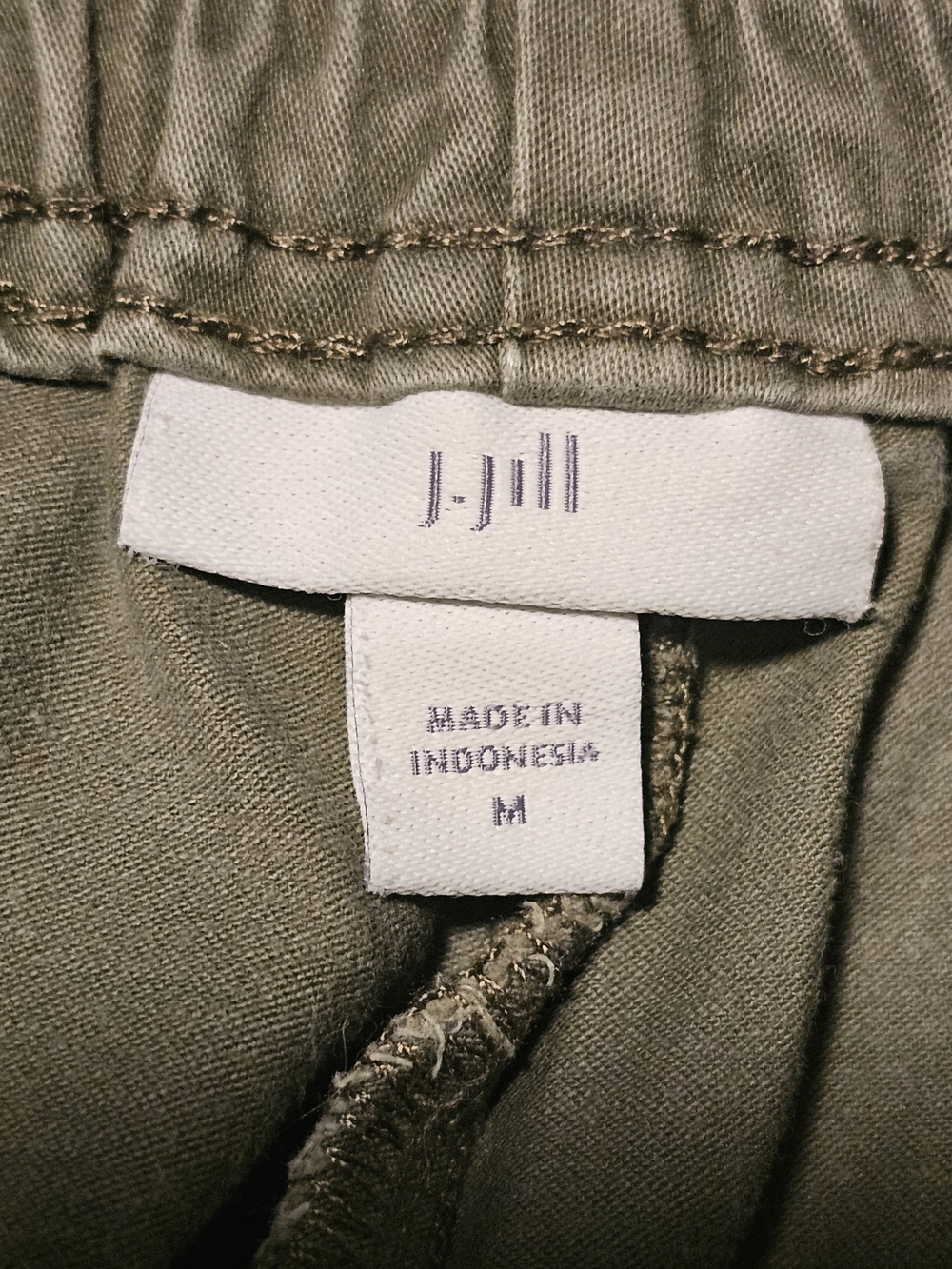 J. Jill Olive Green Elastic-Waist Bermuda Shorts - Picture 3 of 4